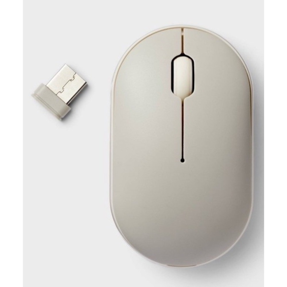 Heyday Compact Wireless Bluetooth 5.1 Mouse Warm Gray USB Receiver Included New